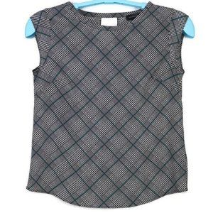 The Limited Shirt‎ Top Blouse Black Teal White Sleeveless M Medium